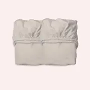 Fitted Cot Sheet Duo Pack - Cappuccino by Leander | the memo