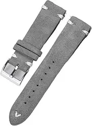 [GBAGVSYK] Quick Release Genuine Leather Watch Band 18mm 20mm 22mm Suede Strap Vintage Handmade Unisex Watch Band Watch Replacement Band For Traditional Or Smart Watches