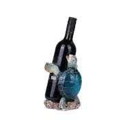 Hand Painted Turtle Wine Bottle Holder Kitchen Decoration - Resin