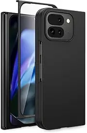 [RUNGOS] for Google Pixel 9 Pro Fold Case with Screen Protector [Slim Fit] [Nano Silky Touch Feel] [Wireless Charging] Sturdy Protective Case for Google Pixel 9 Pro Fold Phone Case, Lightweight Cover 2s