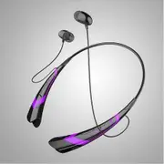 Newest Wireless Bluetooth 4.0 Stereo 760 Headset Headphone For Samsung iPhone LG - Black + Purple