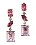 Bloomingdale's Fine Collection Multi Semi-Precious Gemstone & Diamond Drop Earrings in 14K Rose Gold