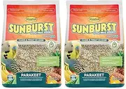 Higgins 2 Pack of Sunburst Gourmet Blend Parakeet Food, 2 Pounds Each, with Protein Egg Food