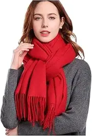[HALAHAI] Shawl Wraps Scarf Scarf Womens Pashmina Shawls Wraps Scarf Solid Color Scarf Winter Scarf Scarves