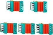 Vaguelly 5pcs Boy Girl Accordion Instrument Cartoon Design Music Learning Toy for Boy Girl Beginner Accordion for Early Education and Development Safe Materials