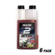 6 x Nulon Full Synthetic Bike and Kart 2 Stroke Engine Oil 1L FS2ST-1