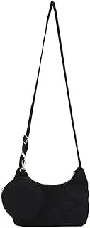 [ALINUOYQ] 2 in 1 Shoulder Bag Rhombus Pattern Cotton Padded Phone Pouch Quilted with Small Purse for Travel Work Female Bag