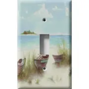 SnazzySwitch Here On Gilligan's Isle Decorative Light Switch Plate Cover