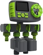 Garden Automatic 4-Zone Irrigation Watering Timer System Garden Water Timer Including 2 Solenoid Valve