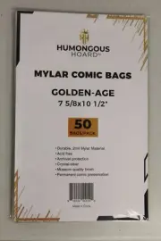 (1000) Humongous Hoard Mylar Golden Comic Book Bags Case