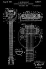 1937 - Rickenbacker Frying Pan Lap Steel Guitar - Beauchamp - Patent Art Poster