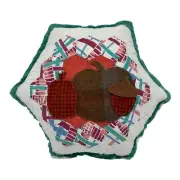 NEW Handmade Pumpkins Acorn Pillow Vintage Quilt Chenille Bedspread Autumn Fall
