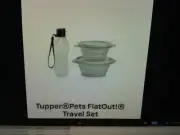Tupperware Tupper Pets FlatOut! Travel Set-NIP -Green Bowls