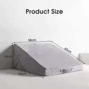 Adjustable Bed Wedge Pillow for Sleeping and Reading, Gray