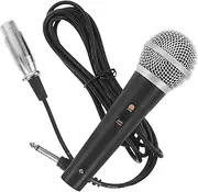 Yardwe Handheld Microphone for Singing Dynamic Vocal Mic with Cord for Karaoke Machines Plug and Play Durable Design for Public Speaking and Meetings