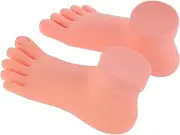 NULYLU 2 Pack Manicure Molds for Nail Art Practice Foot Model Set Real Touch Lightweight Training Tool