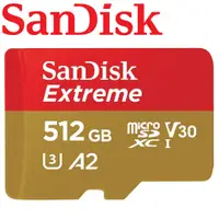 在飛比找PChome24h購物優惠-SanDisk 512GB Extreme U3 micro