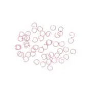 Light Pink Enamel Plated Jump Rings 8mm - Open 16 Gauge - 250 Rings - J090