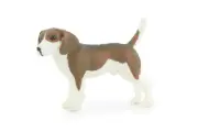 Beagle Dog, Toy, Realistic Hand Painted Rubber Model, 2 1/2 Inches. CH958 BB209