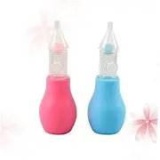 Abaodam Baby Snot Cleaning Device 2pcs Silicone Nasal Safe Lightweight for Home Use