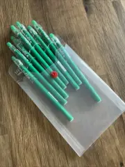 Pilot FRIXION STICK Erasable Rollerball, 0.7mm, GREEN GEL INK (8 PENS+A6 POCKET)