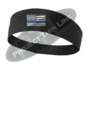Thin BLUE Line American Flag Moisture Wicking Police Law Enforcement Headband