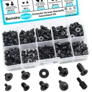 400Pcs Computer Screws Assortment Kit, Motherboard Standoffs Screws PC Screws fo