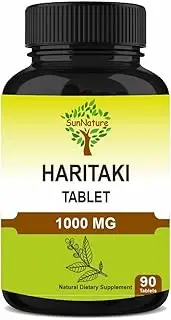 SunNature Haritaki Tablets by | 90 Tablets, 1000 mg| 45 Days Supply | Terminalia Chebula | Vegan| Detoxification & Rejuvenation | from India