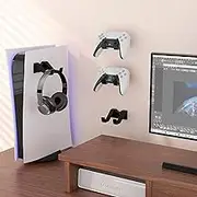 Controller Holder 2 Pack PS5 Controller Wall Mount Holder with Anti-Slip for PS5/PS4/Switch/Xbox One/Xbox Series Controller,Wall Mount for Universal Controller and Headphones Accessories
