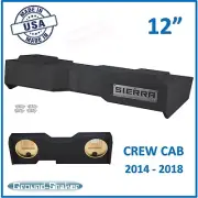 Gmc Sierra Crew-Cab 2014-2018 12" Dual Sub Box Sealed 12" Subwoofer Enclosure