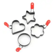 Stainless Steel NonStick Egg Cooker Ring Fried Egg Shaper Convenient Storage