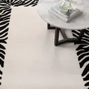 Nirvana Zebra WHITE/BLACK Wool Rug