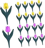 Generic 20pcs Tulip Flower Bed Fencing PVC Plastic Garden Edging Realistic Tulips for Outdoor Use