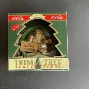1994 Coca-Cola Trim-A-Tree Collection Coke Ornament "Santa w/ Elf Painting"