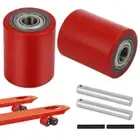 1 Pair Pallet Jack Load Wheels Manual Pallet Jack Truck Wheels 3” x 3.75” wit...
