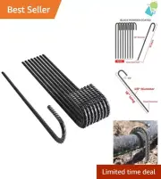 16” Chisel Point J Hook Stakes - 8 Pack Heavy-Duty Ground Anchors for Tents