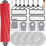 Q Revo Replacement Parts for Roborock Q Revo Robot Vacuum (Not for Qrevo S/Q Revo MaxV/Qrevo Pro), 22Pack Accessory Replacement Kits, Main Brush, 4 Mop Pads, 4 Filters, 4 Vacuum Bags, 6 Side Brush