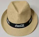 COCA COLA COWBOY HAT BEIGE CREAM WITH BLACK RIBBON COLLECTABLE