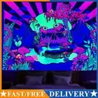 UV Reactive Trippy Wall Poster Skull Blacklight Tapestry Skeleton Wall Tapestry