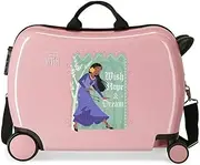 [Disney] Wishes Come True Children's Suitcase Pink 50x38x20cm Hard ABS Combination Lock Side 34L 1.8kg 2 Wheels Hand Luggage, Pink, One Size, Children's Suitcase, Pink, One Size, Children's Suitcase