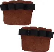 BESPORTBLE Lifting Gloves Pad Grip Support Lifting Pads Weight Lifting Gloves Leather Weightlifting Grip Pads Fitness Workout Gloves Gym Hand Grips Workout Gloves for Exercise Brown