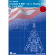 GALAXY D48009 1/48 Grumman F-14D Tomcat Die-Cut Flexible Mask for AMK 88007