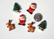 Christmas Santa Reindeer Trees Resin Flatbacks bows embellishment scrapbooking