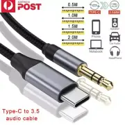 0.5-2M Type C USB-C to 3.5mm Male Audio AUX Cable Adapter For iPhone 15 Samsung