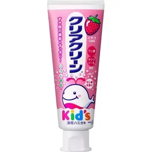 日本原裝 KAO 兒童牙膏(草莓)70g*3+【日本SUNSTAR】巧虎兒童牙刷(6~12歲)*6