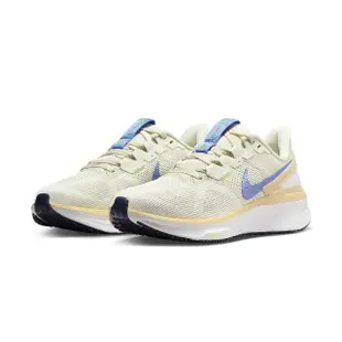 【NIKE 耐吉】W Air Zoom Structure 25 女鞋 米綠色 緩震 休閒 舒適 慢跑鞋 DJ7884-004