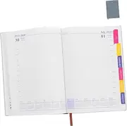 Angoily Academic Diary Planner PU Leather Hardback Calendar Notebook Daily Weekly Monthly Sections Compact for Easy Organization Stylish Design