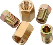 Brake Line Fittings Assortment 3/8-24 Threads Metric Brake Line Pressure Fittings Copper Nickel Oil Pipe Connectors Easy Install Kit