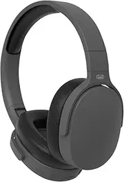 Trevi DJ 12E45 BT DJ Headphones Hi-Fi Bluetooth with MP3 Player from Micro SD Card, Aux-in, Direct Button for Phone Calls, Built-in Microphone, Rechargeable Battery with Type-C (Black)