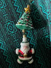 Radko A STAR WITH FUR Santa Tree Ornament 8” 2018